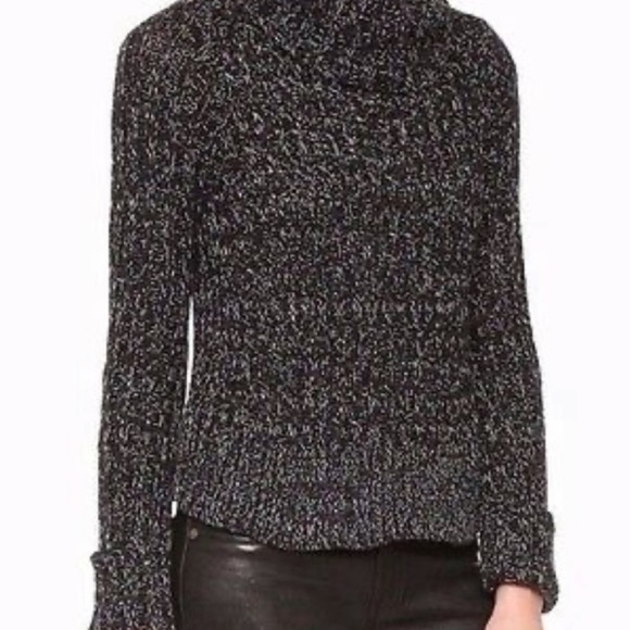 Free People Gray Twisted Cable Marled Cropped Turtleneck Sweater - Picture 5 of 8